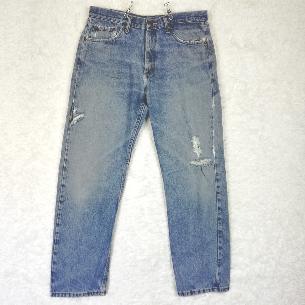 Wrangler Mens Jeans Straight Leg Blue Denim Medium Relaxed Fit 9760WDR 34x32